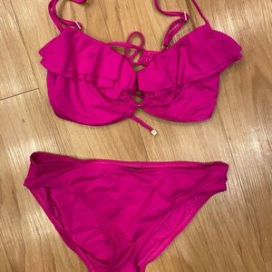 DKNY bikini in hot pink